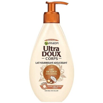 

Garnier Ultra Doux Питательное и смягчающее молочко для тела с кокосом и макадамией, 250 мл