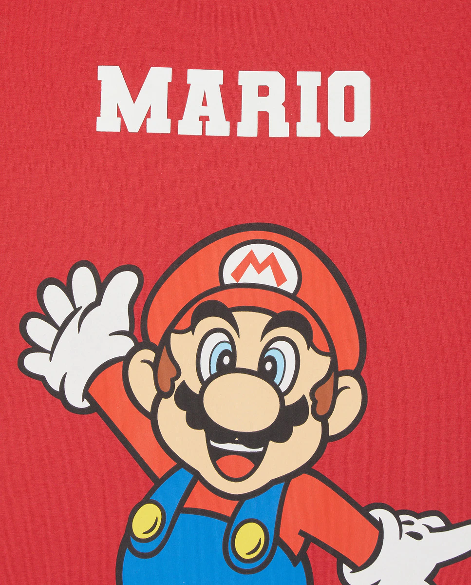 

Детская футболка с коротким рукавом Mario Bross лицензионная Kids El Corte Inglés, красный