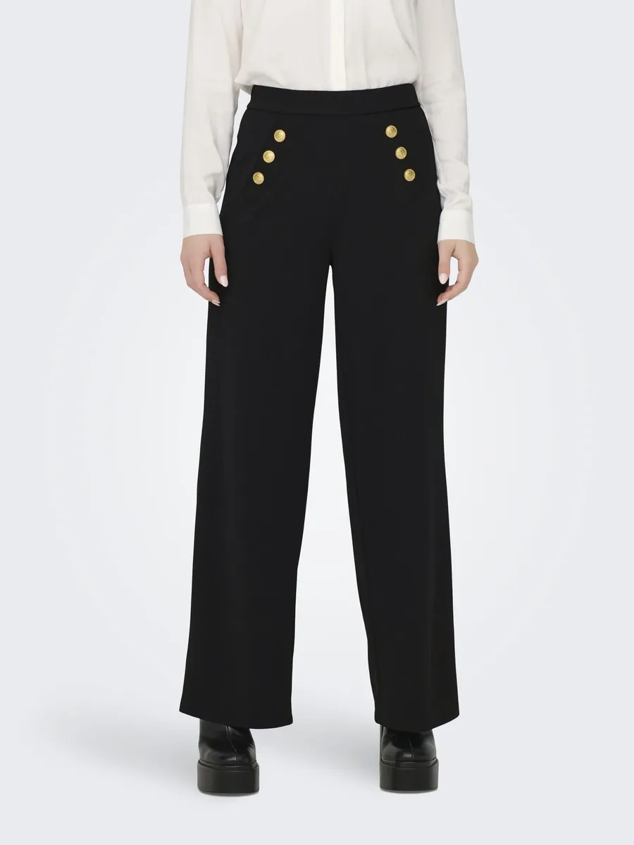 

Only спортивные штаны "ONLSANIA HIGH WAIST BUTTON PANT JRS", черный