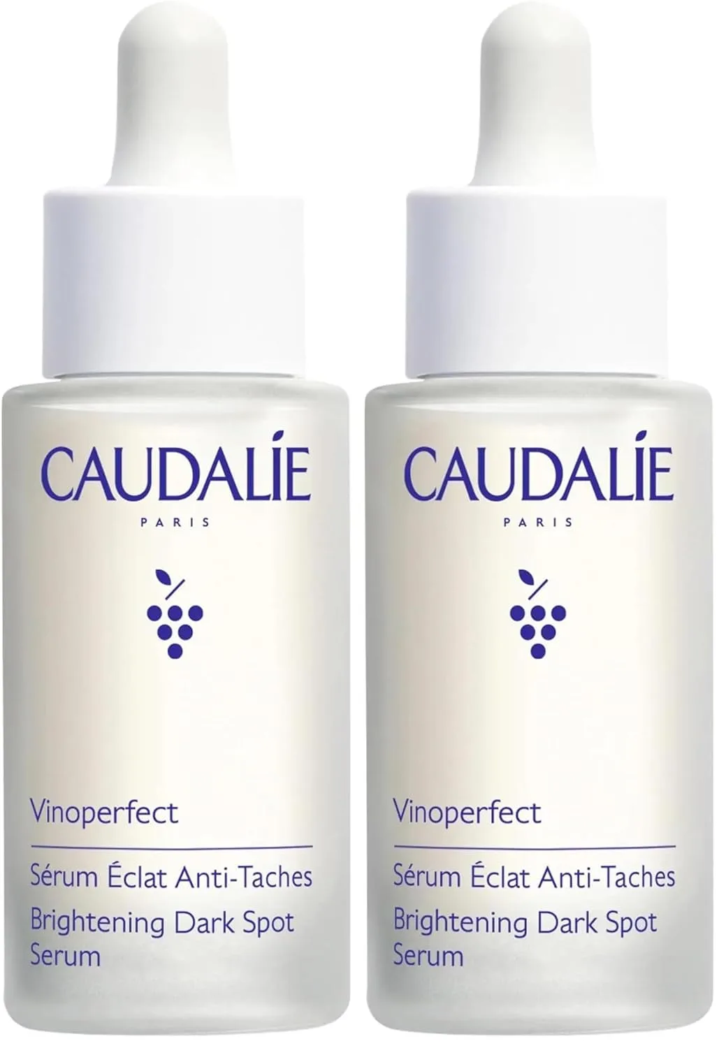 Осветляющая сыворотка от темных пятен Caudalie Vinoperfect, альтернатива витамину С - в 62 раза эффективнее витамина С, с виниферином для заметно более светлого и ровного цвета лица. 30 мл (2 шт.), blue