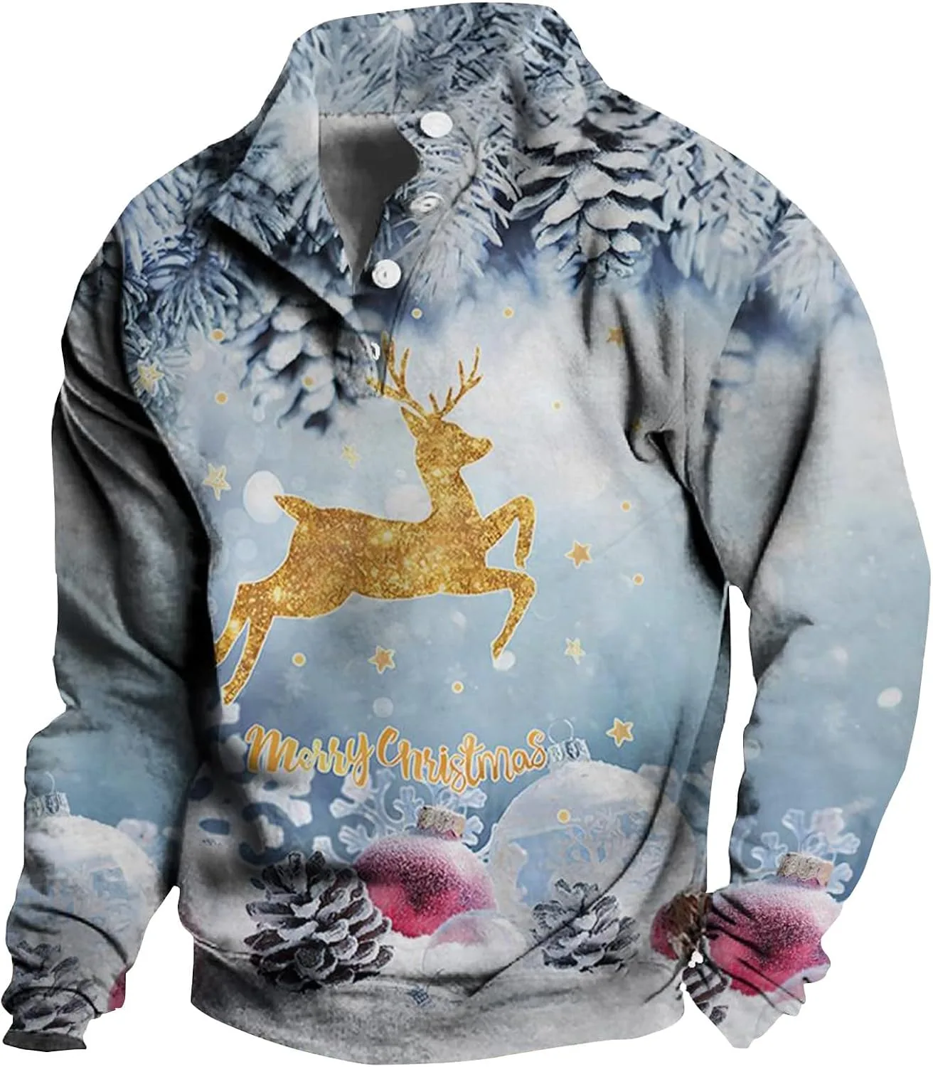 

Праздничная поло ZYXTIM с принтом Merry Christmas для мужчин