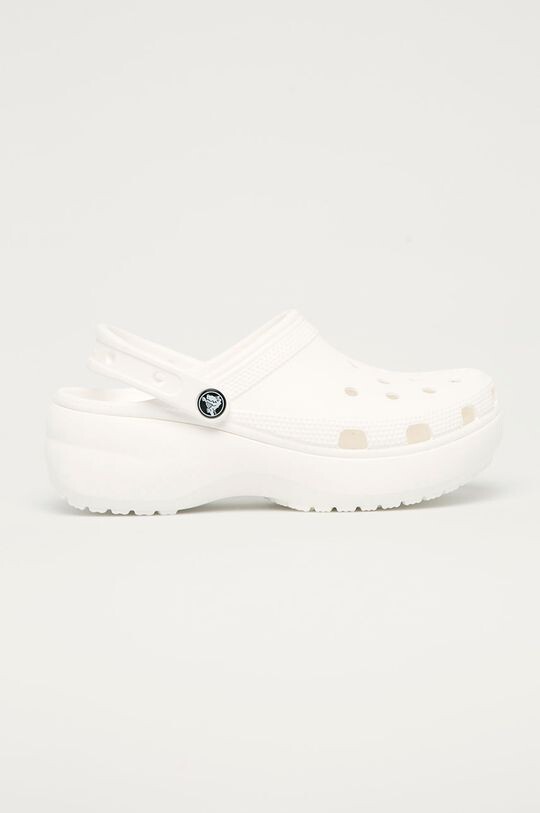 Классические шлепанцы на платформе с клогами Crocs, белый