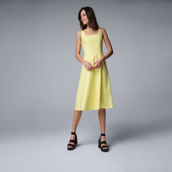 

Женское платье миди со швом Simply Vera Vera Wang, цвет sparkling yellow