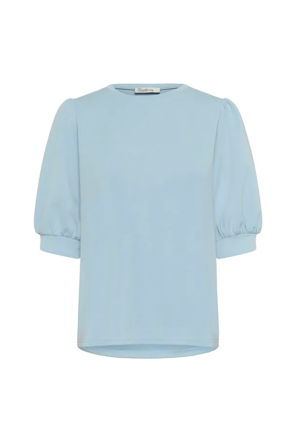 

Обычная футболка с круглым вырезом и объемным верхом. My Essential Wardrobe, Cashmere Blue, Серый, Обычная футболка с круглым вырезом и объемным верхом. My Essential Wardrobe, Cashmere Blue