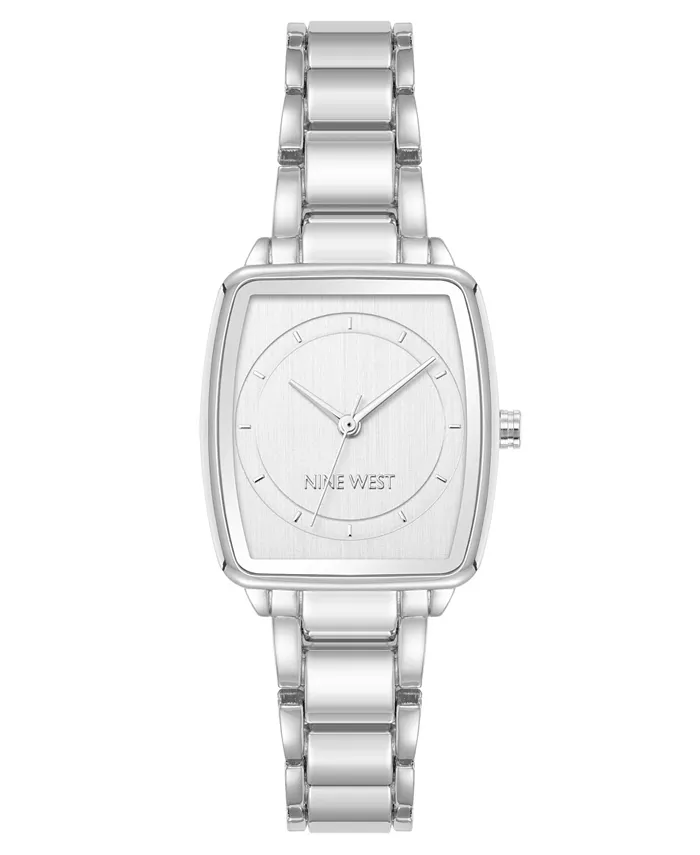 

Женские часы Quartz Cushion с серебристым металлическим сплавом, 26 мм Anne Klein