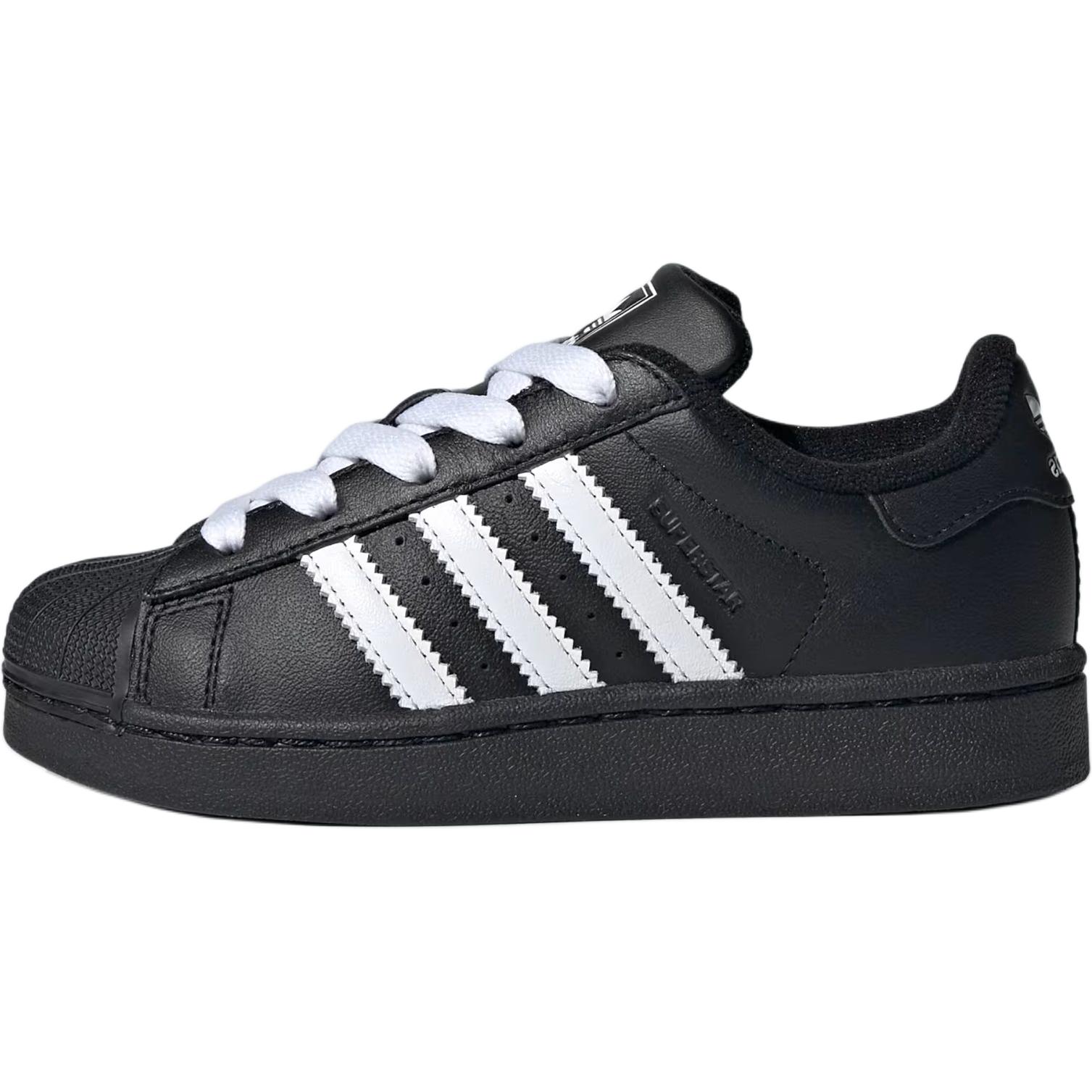 

Superstar 2 Abrasion Resistant Low top детские скейтборд кроссовки Kids' Adidas Originals, черный