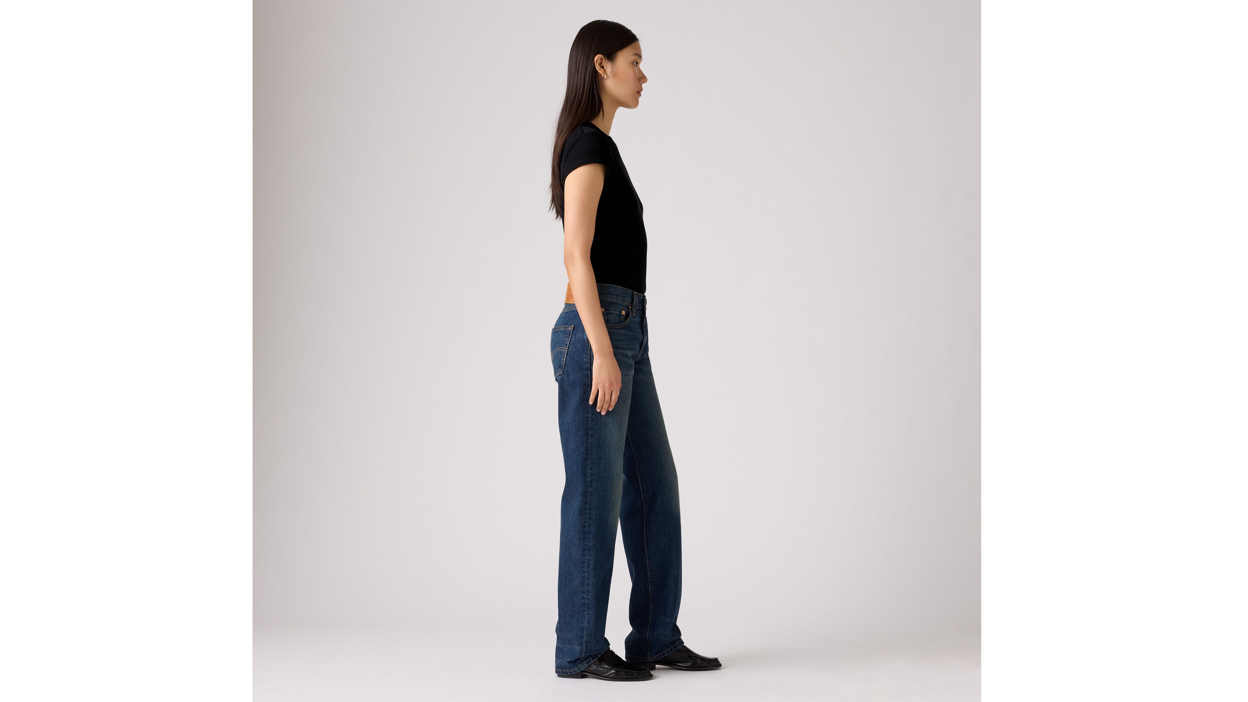 Женские джинсы 501 90-х годов с кромкой Levi's, Educate In Arts - Dark Wash — фото 4