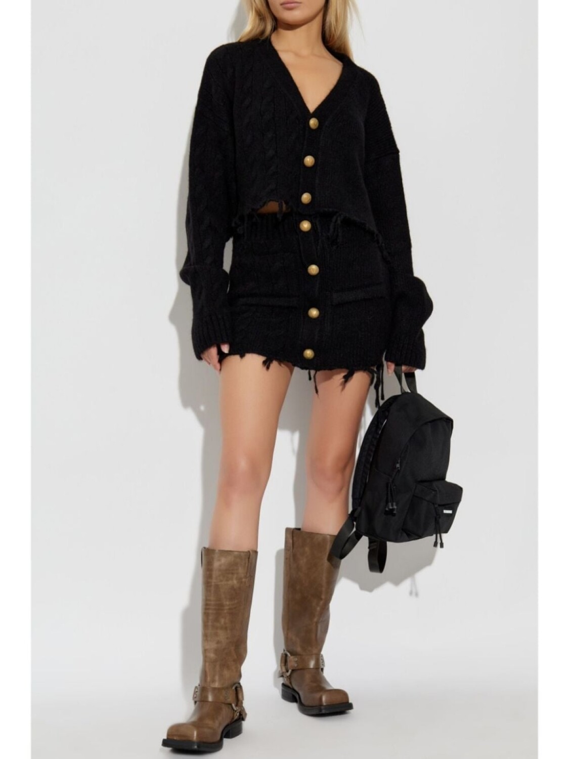 

VETEMENTS потертый кардиган, черный