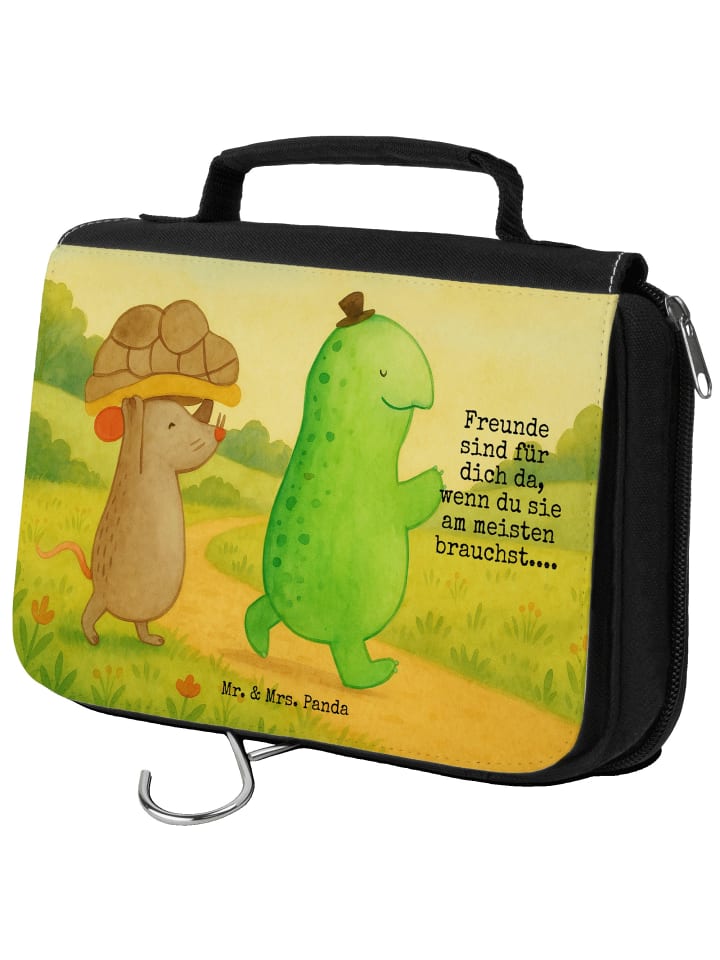 

Mr. & Mrs. Panda Косметичка с изображением черепахи и мыши и надписью белого цвета