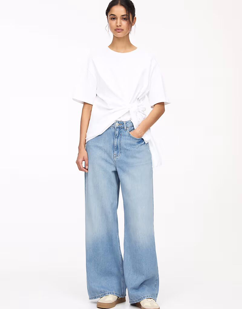 

Джинсы Pull&Bear свободного кроя, широкие, синие