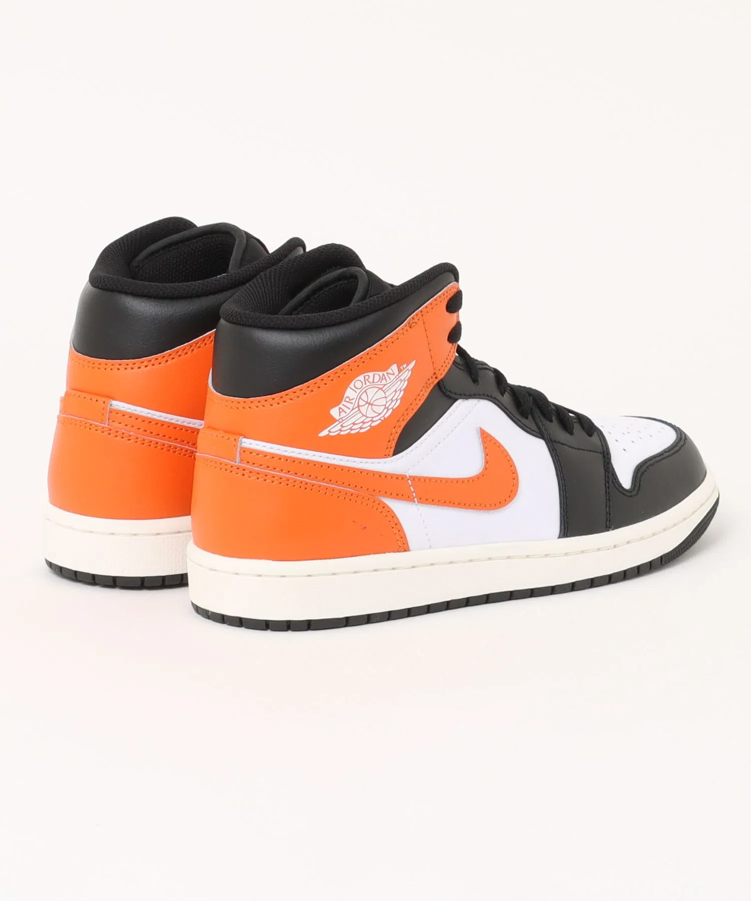 Мужские кроссовки Air Jordan 1 Mid из натуральной кожи JORDAN BRAND красные — фото 2