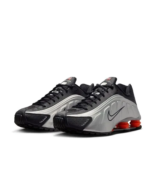 Мужские кроссовки NIKE Shox R4 серебряные