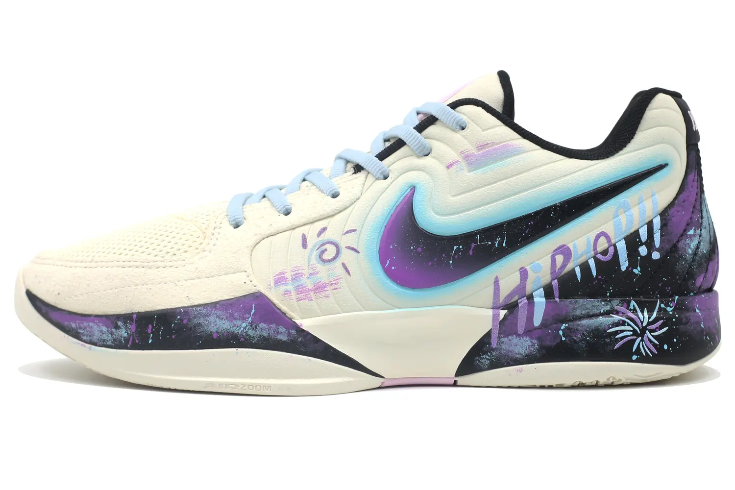 

Nike Мужские баскетбольные кроссовки Ja Morant 2 низкие, амортизация, износостойкость, фиолетовый синий