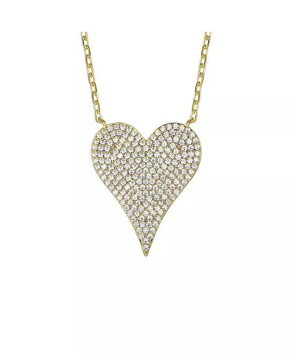 

Многослойное ожерелье из стерлингового серебра с кубическими цирконами и паве из серебра 925 пробы Genevive, gold