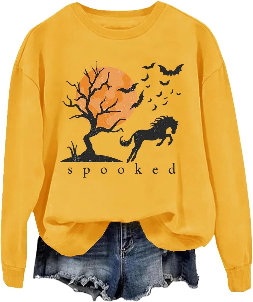 

Толстовка Spooked Horse с капюшоном для Хэллоуина FITKEYS