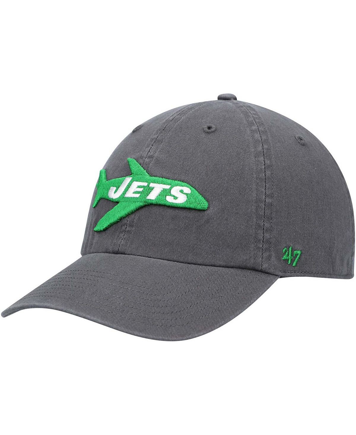 

Мужская темно-серая регулируемая кепка New York Jets Clean Up Legacy '47 Brand