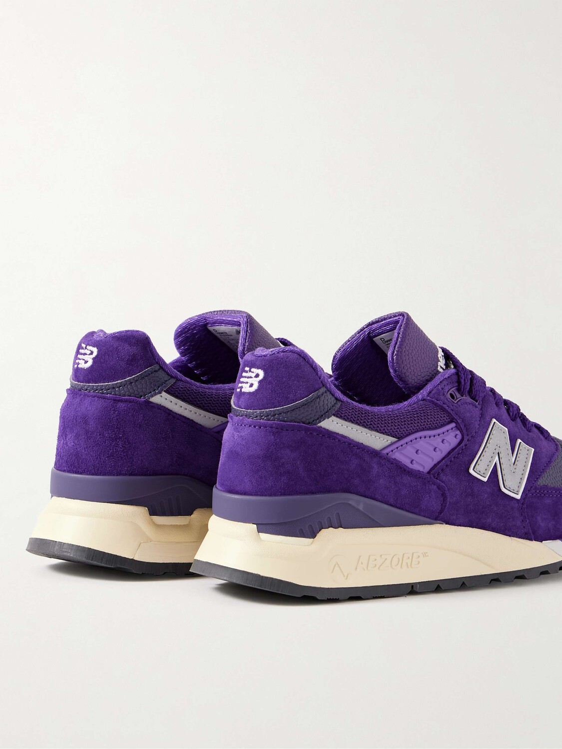 Кроссовки 998 Core из натуральной кожи, сетки и замши с резиновой отделкой NEW BALANCE, фиолетовый — фото 4