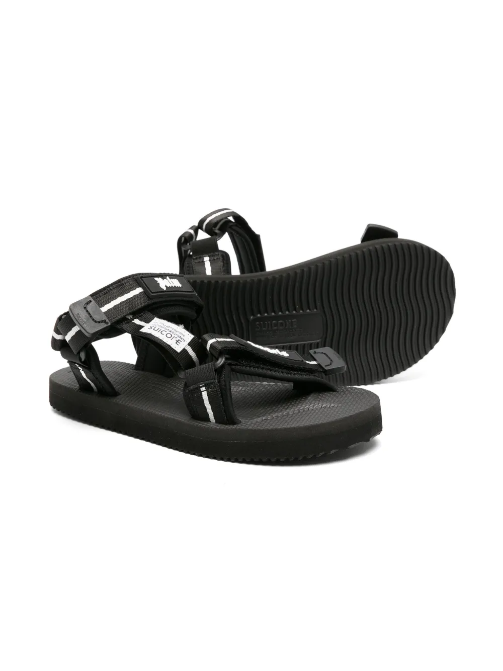 Сандалии с логотипом из коллаборации с Suicoke Palm Angels Kids, черный — фото 2