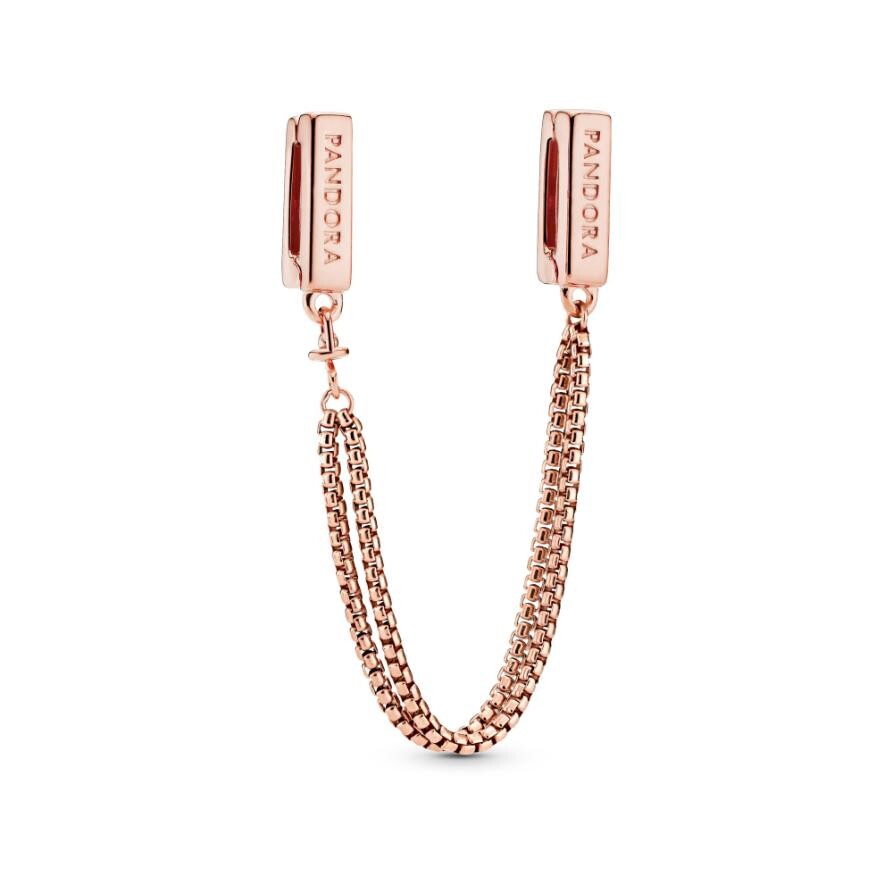

Шарм Safety Chain Clip Pandora, покрытие - розовое золото