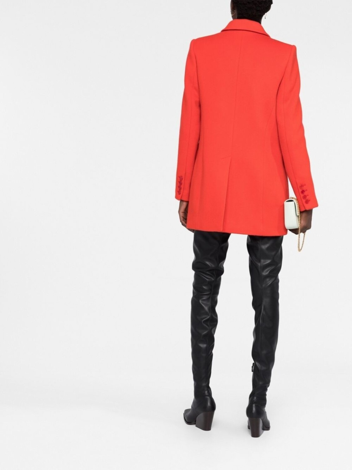Короткое двубортное пальто ISABEL MARANT, красный — фото 4