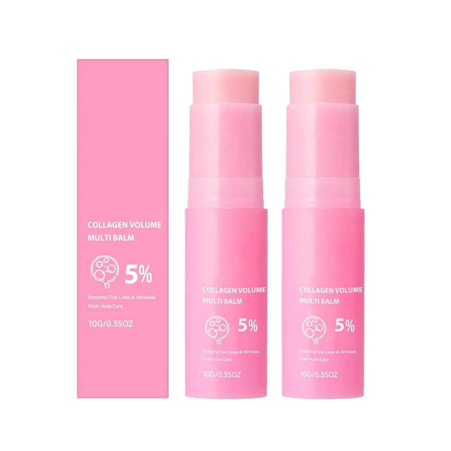 Мульти-бальзам PDRNs Pink Collagen Volume для лица, шеи и лба Generic, 2 Pieces.