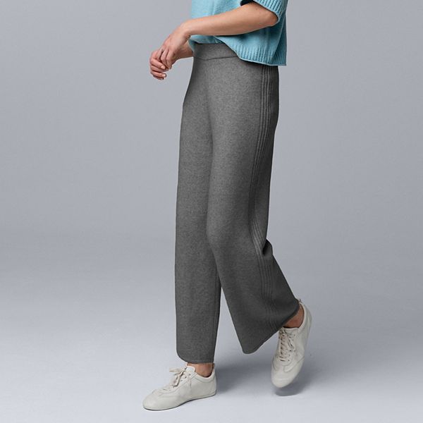 

Женские брюки из кашемира с кабельным узором Simply Vera Vera Wang, Medium Soot Heather