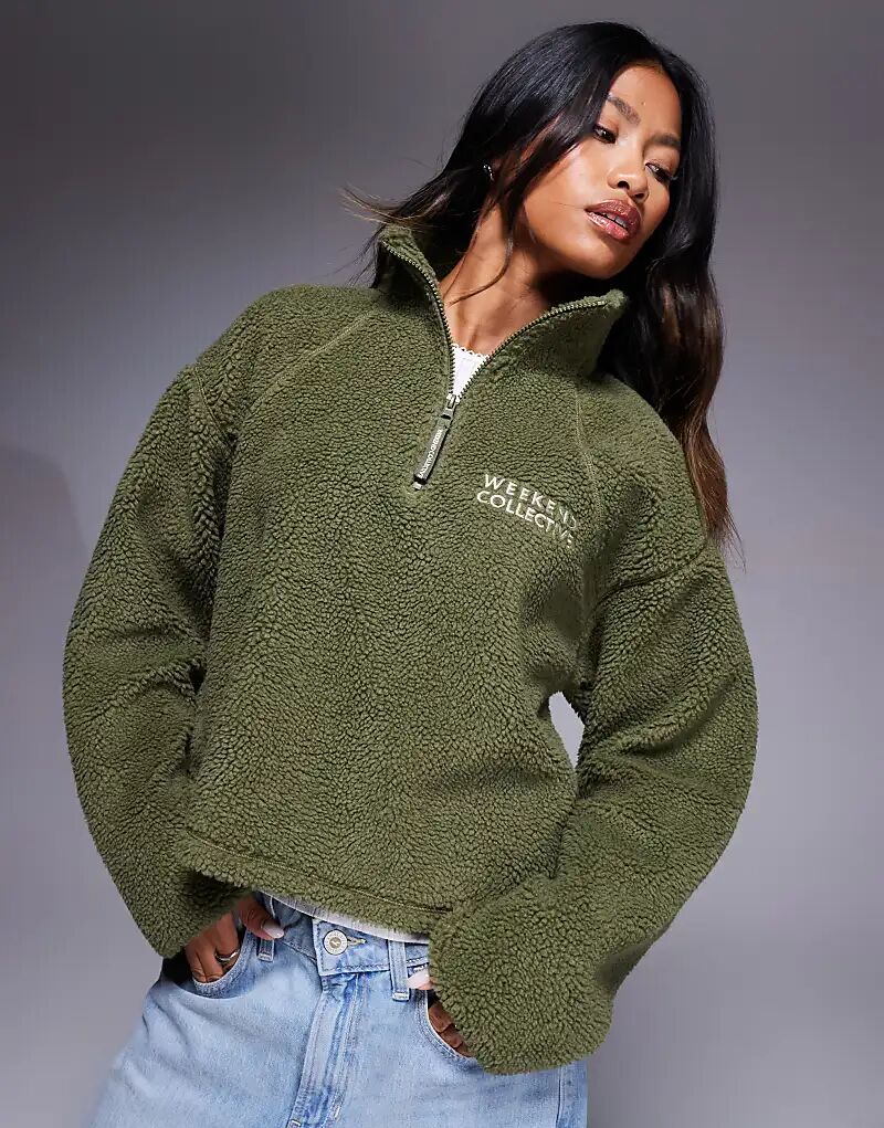 

Укороченный флисовый комбинезон Weekend Collective цвета хаки