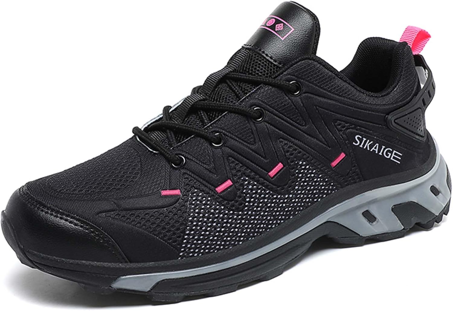 

Мужские беговые кроссовки KSYVUCRD для дорожного бега с поддержкой свода стопы, высокой эластичностью, противоскользящей подошвой и дышащей структурой, черный