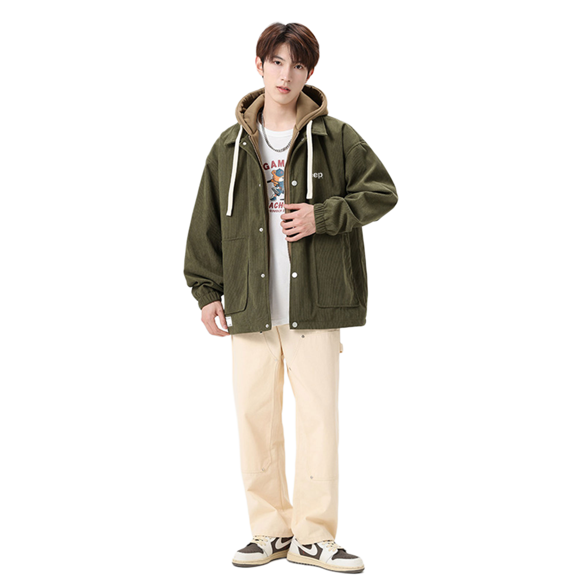 

Куртка унисекс Jeep, Ecru[Thickened and Fleece-Lined]