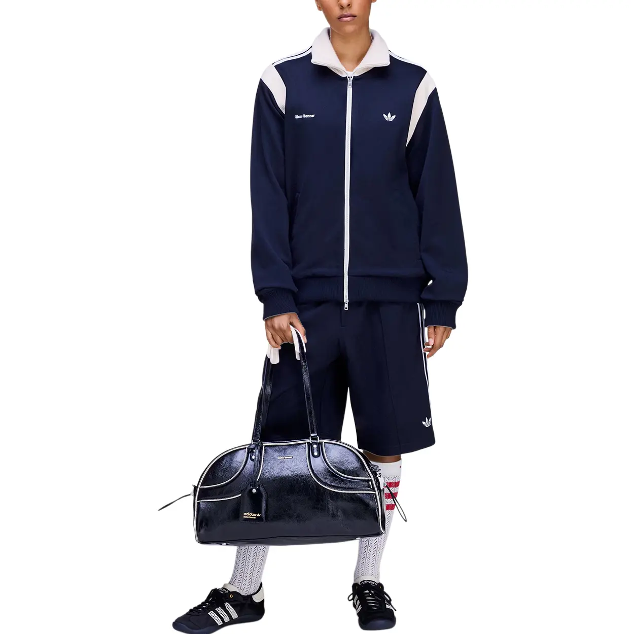 Куртка Wales Bonner FW25 Twill Track Top Unisex Adidas Originals, темно-синий — фото 4