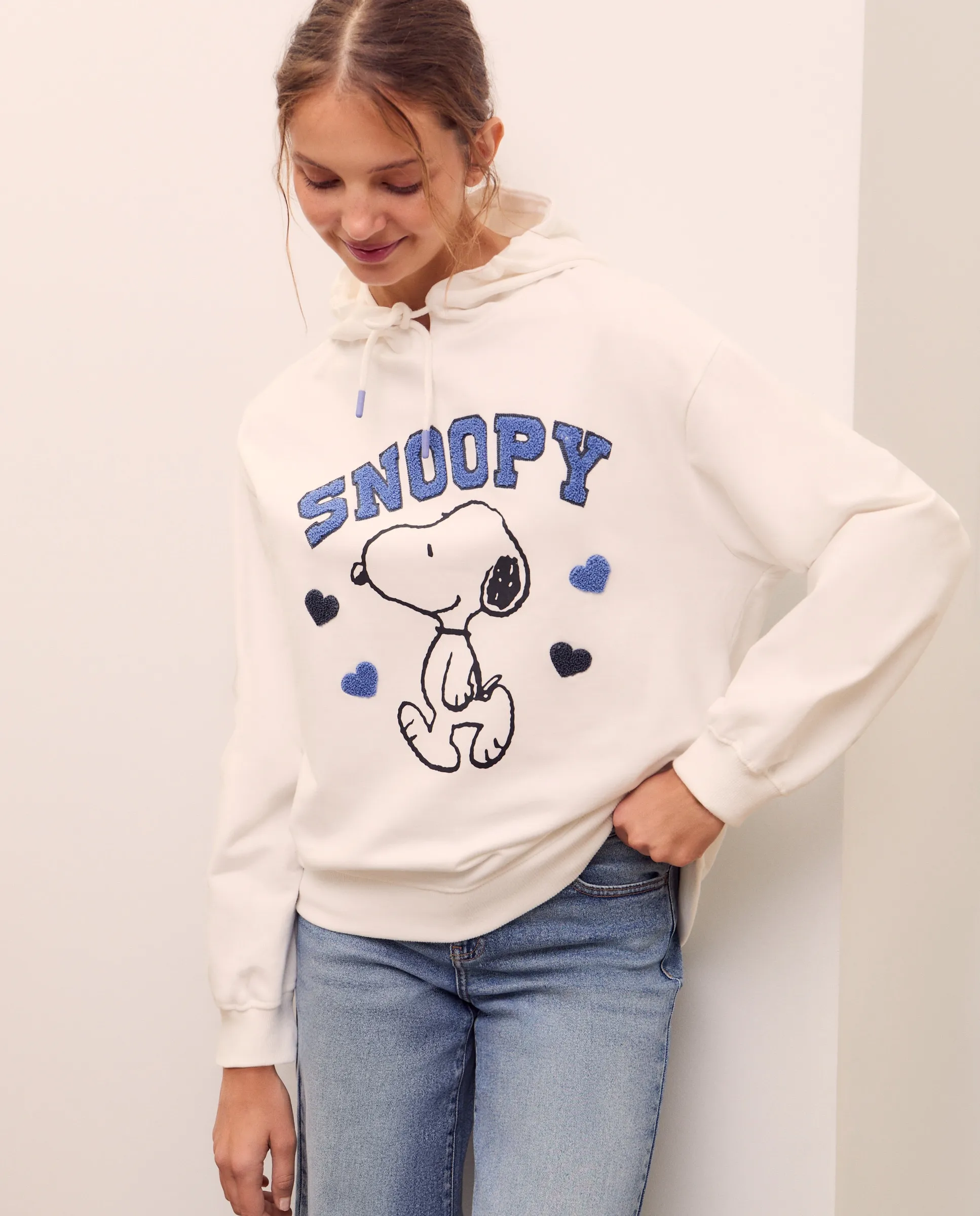 

Женское худи на молнии с капюшоном лицензия Snoopy Green Coast, белый