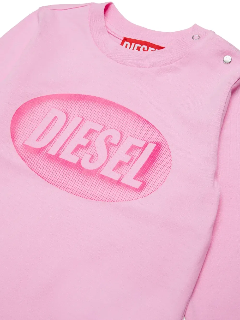 Футболка с длинными рукавами и логотипом Diesel Kids, розовый — фото 3