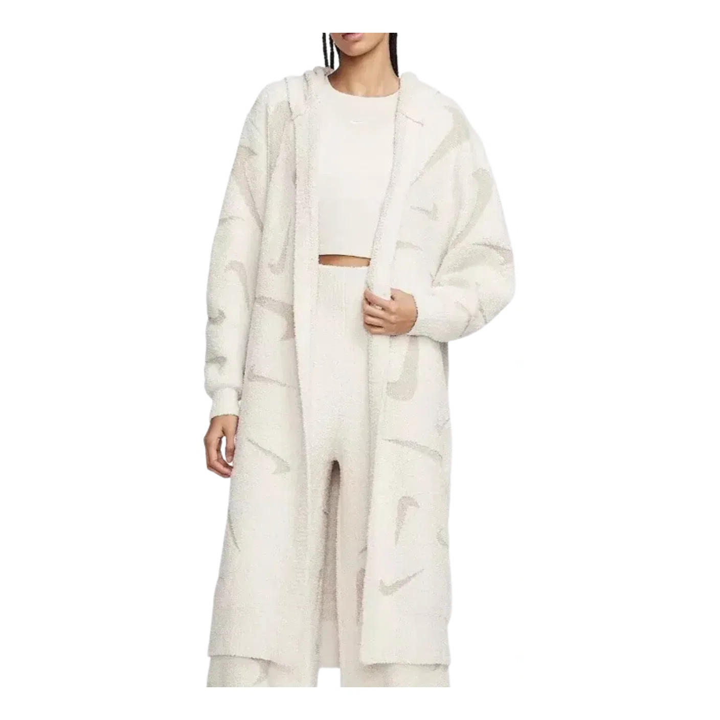Кардиган Nike Sportswear Phoenix Cozy Boucle Long Knit Cardigan 'White' FD4282-105, белый