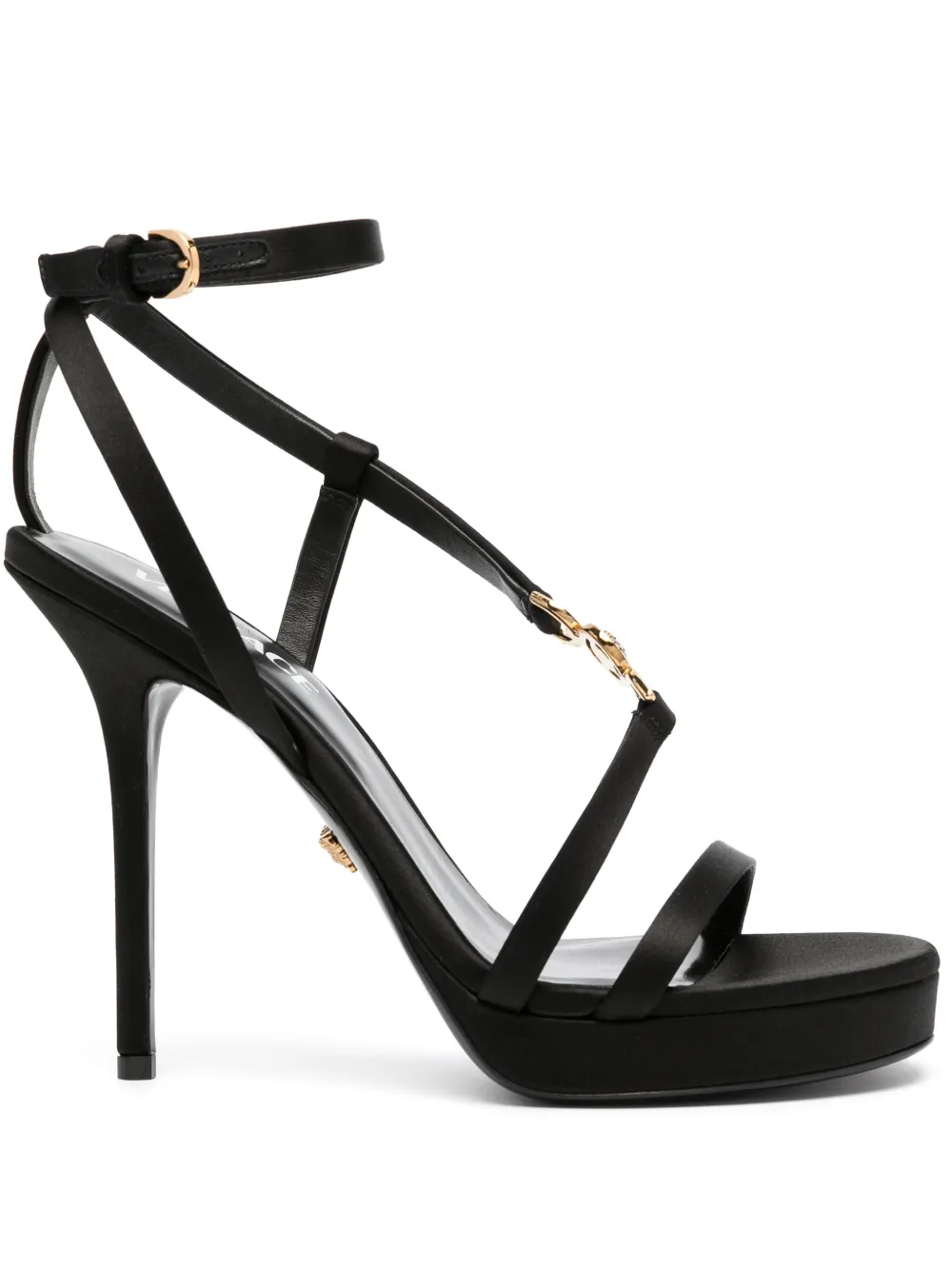 Босоножки Medusa 125 на шпильке VERSACE, черный