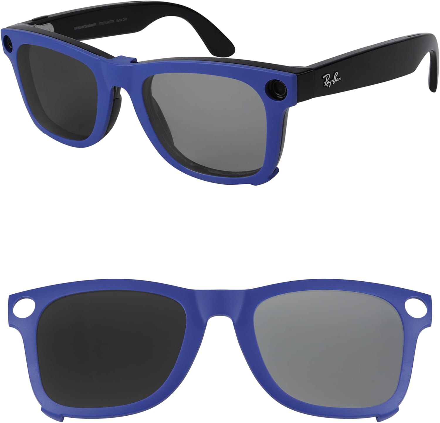 

Поляризованные очки с внешним креплением-клипсой для Ray-Ban Meta Wayfarer RW4008 и Gen 2 RW4012, размер Large 53-22, для мужчин и женщин, с защитой от УФ-излучения HILEEN, Grey Photochromic - Non Polarized