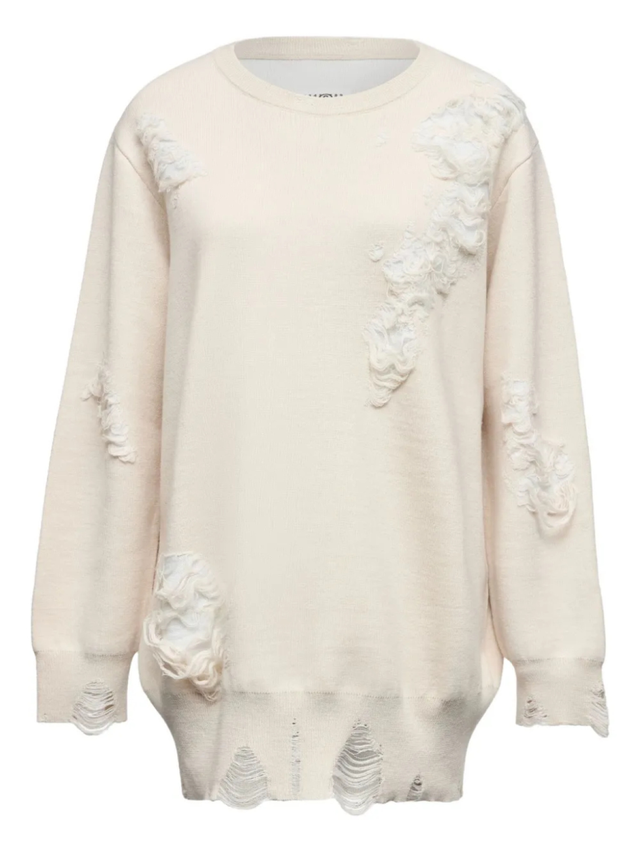 

MM6 Maison Margiela толстовка с эффектом потертости, нейтральный