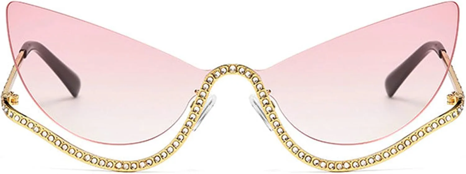 

Солнцезащитные очки "кошачий глаз" большого размера для женщин, сверкающие стразами, модные ретро-очки с бриллиантами, защита от ультрафиолета UV400 helena, C3