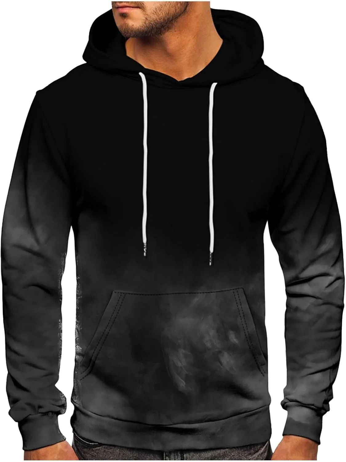 

GOFULY мужской худи с 3D принтом, легкий, с карманами