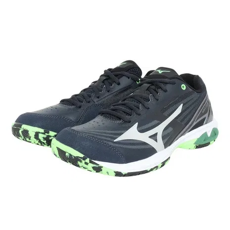 Унисекс кроссовки для бадминтона «Wave Claw 4 Wide» от Mizuno, Black X Green