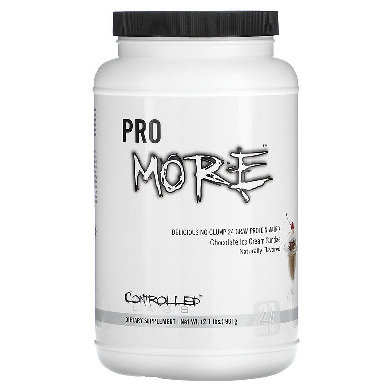 

Controlled Labs, PROmore, Protein Matrix, воскресное шоколадное мороженое, 961 г (2,1 фунта)