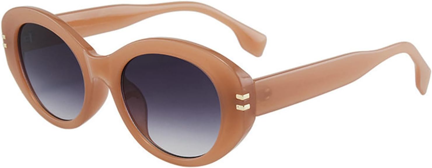 

Солнцезащитные очки Willochra Fashion Oval для женщин, защита от УФ-излучения UV400; дизайнерские солнцезащитные очки для мужчин в стиле ретро с круглыми заклепками, защита от УФ-излучения UV400, C2