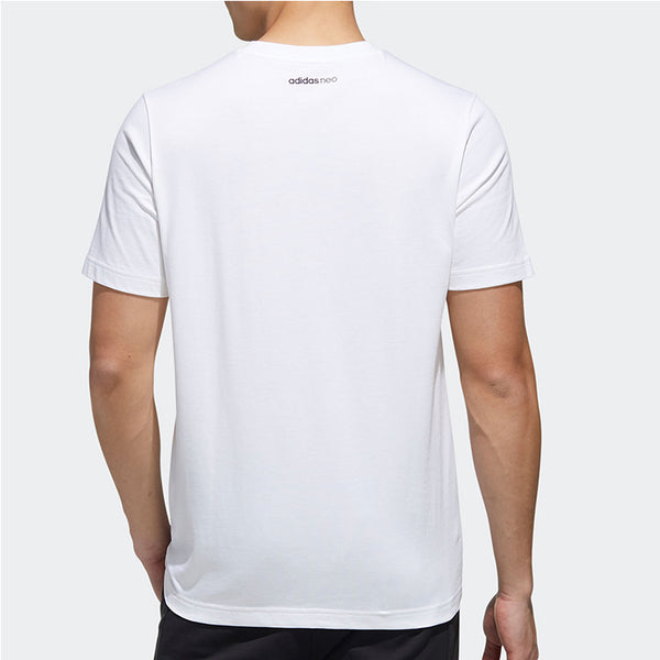 Футболка neo m fav tcns tee1 alphabet printing sports short sleeve white Adidas, белый — фото 4