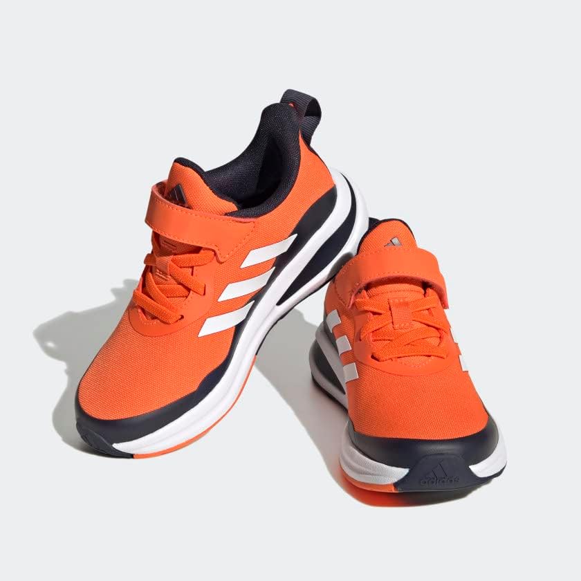 Кроссовки для детей adidas FortaRun с амортизацией Cloudfoam, белый/черный/оранжевый — фото 4