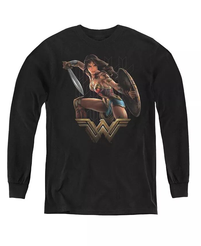 

Свитшот с длинным рукавом Boys Movie Youth Fight Wonder Woman, черный