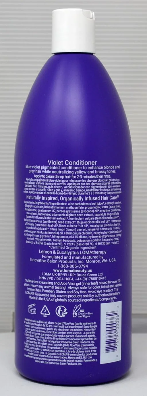Кондиционер для волос Loma Violet, 950 мл (без сульфатов, парабенов и глютена), blue — фото 2