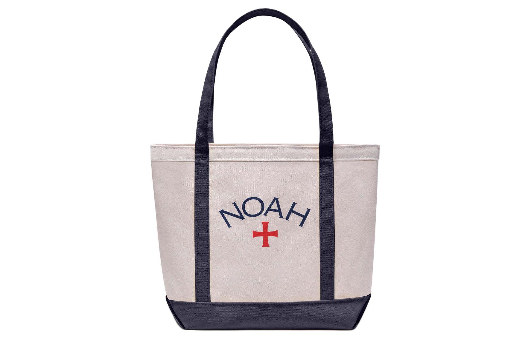 

NOAH Хлопковая сумка-шоппер унисекс натурального и морского синего цветов, Natural & Marine Blue