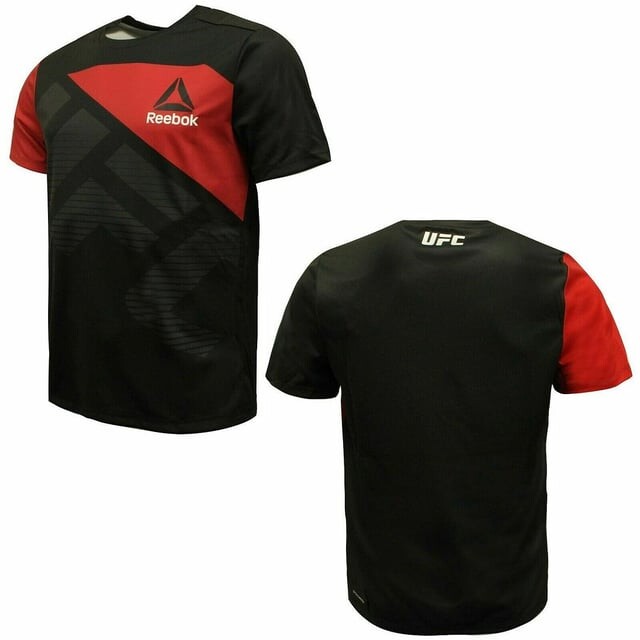 

Мужская черно-красная футболка UFC Reebok, черный