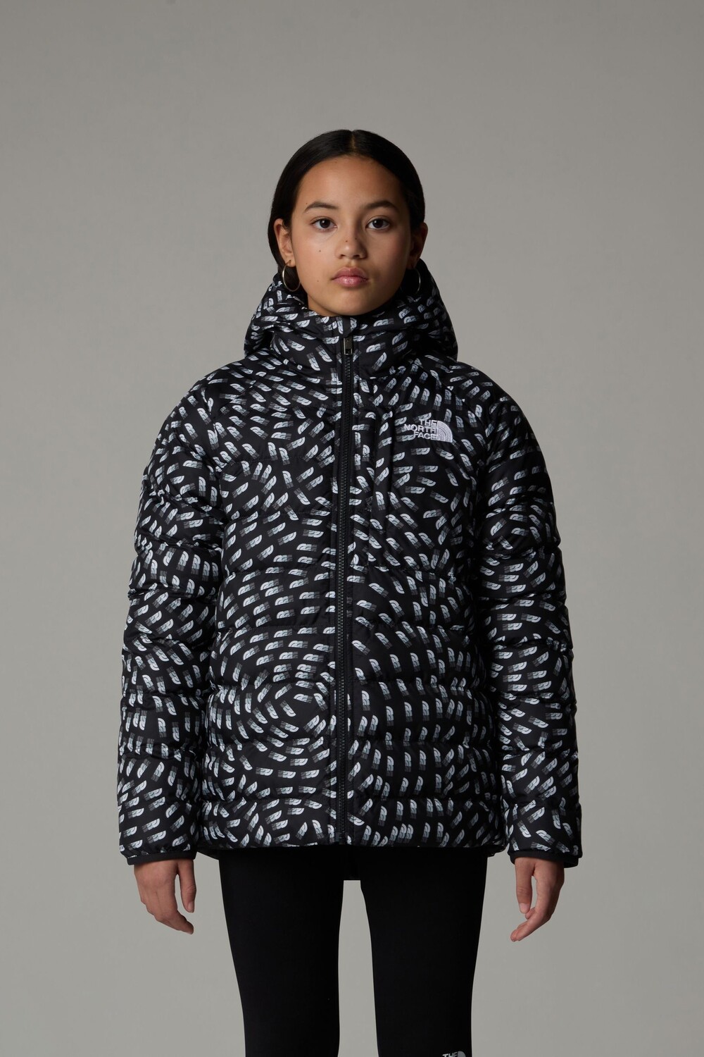 

Двусторонняя куртка с капюшоном Perrito для девочек The North Face, черный