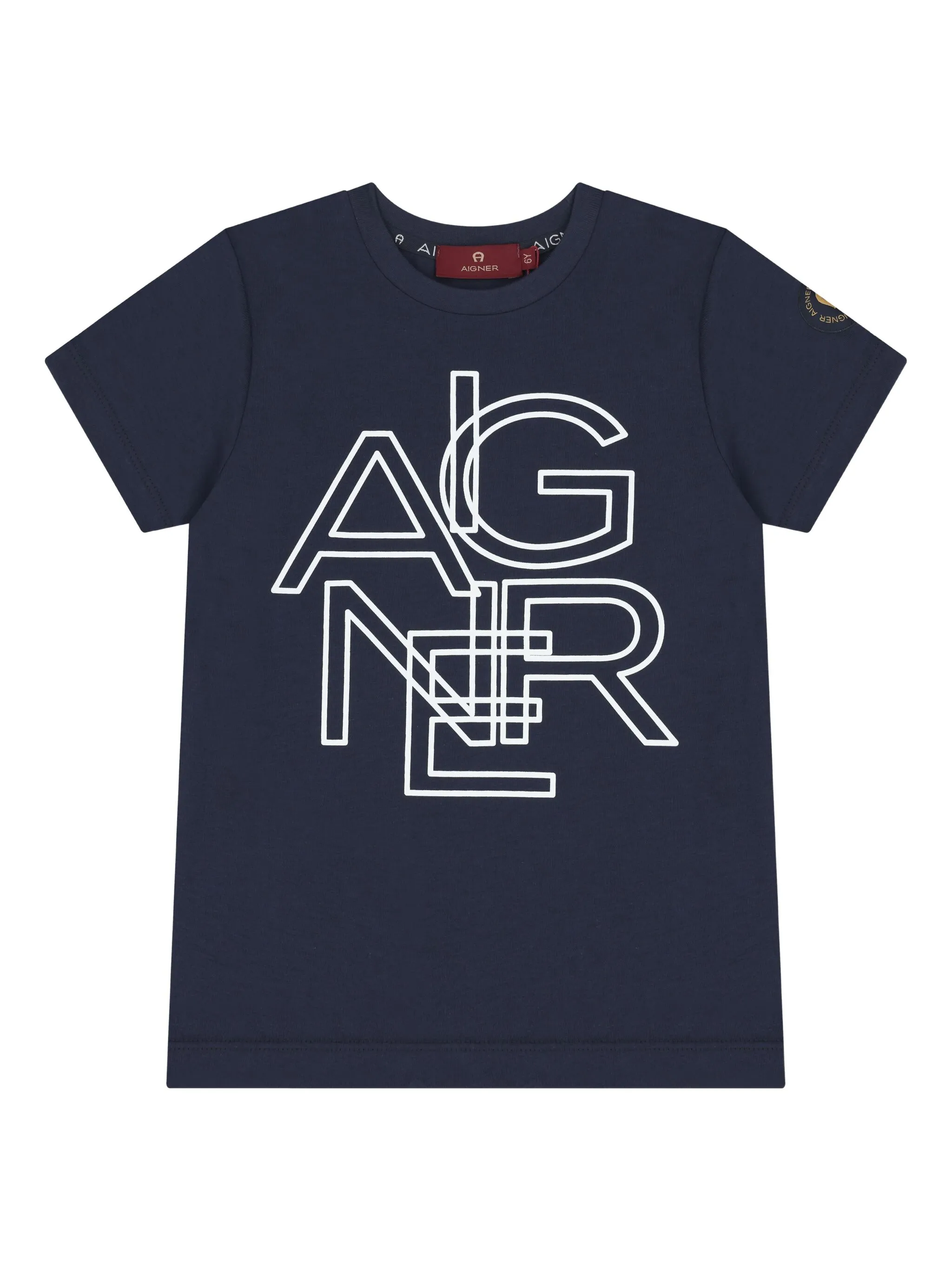 

Футболка с логотипом Aigner Kids, синий