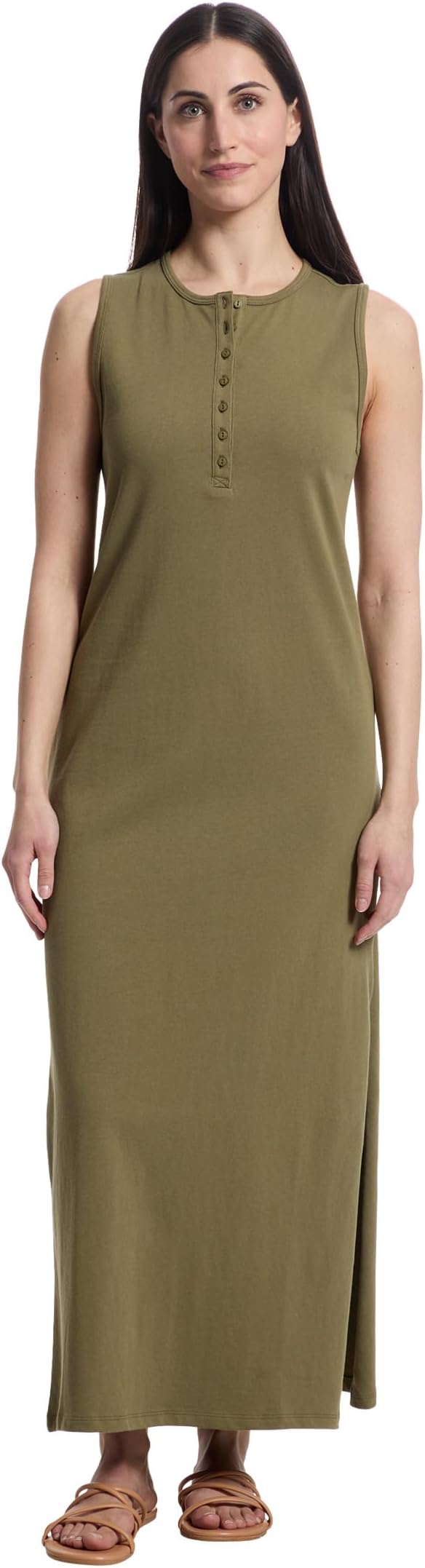 

Платье Lilla P Henley Maxi Dress, цвет Kelp